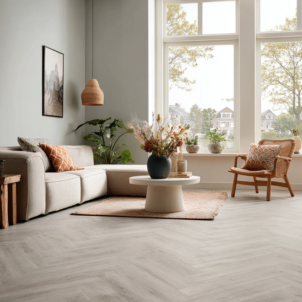 Walvisgraat eiken | Rustiek ambiance | 15 x 75 cm | Whitewash | [1]