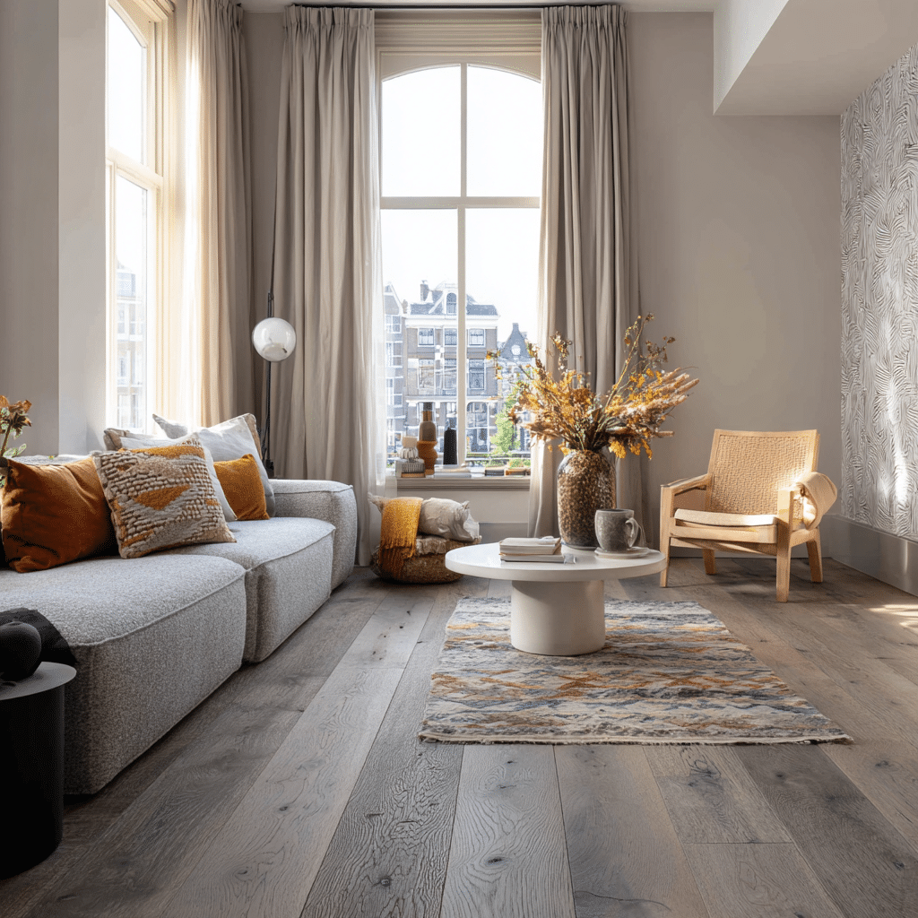 Eiken massief | Rustiek ambiance | 24 cm | Donker grijs | [12]