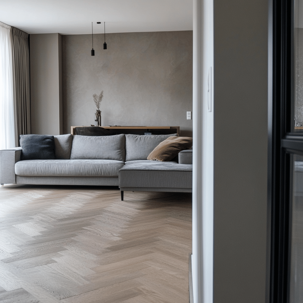 Walvisgraat eiken | Rustiek ambiance | 15 x 75 cm | Licht grijs | [5]