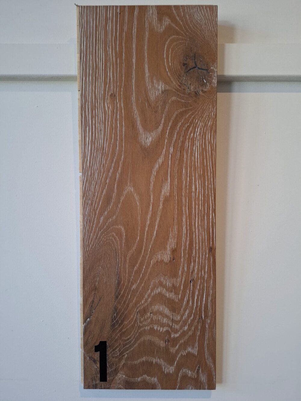 Eiken lamel | Geborsteld rustiek | 19 cm | Wit | [1] - Afbeelding 2
