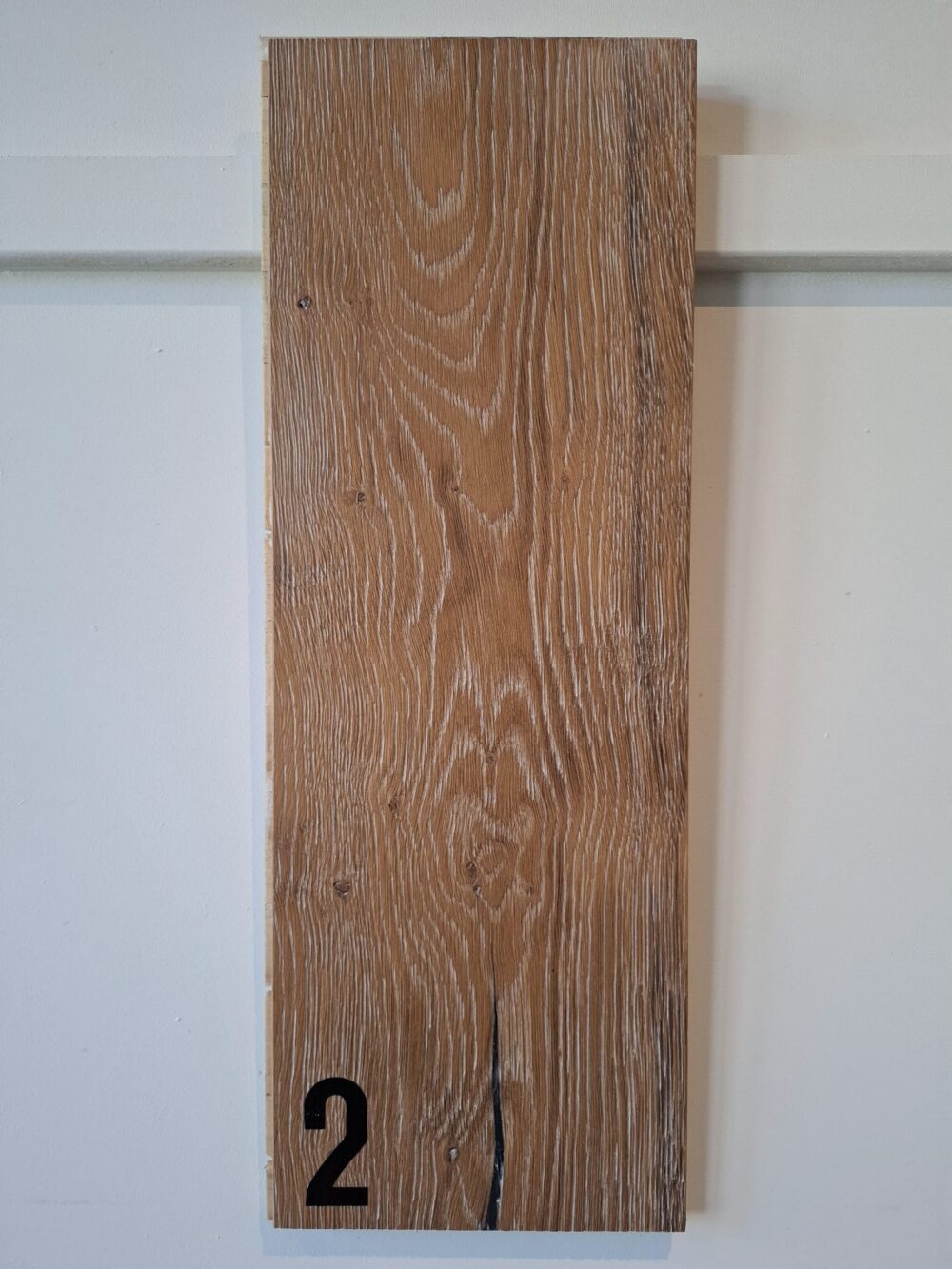 Eiken lamel | Geborsteld rustiek | 19 cm | Wit | [2] - Afbeelding 2