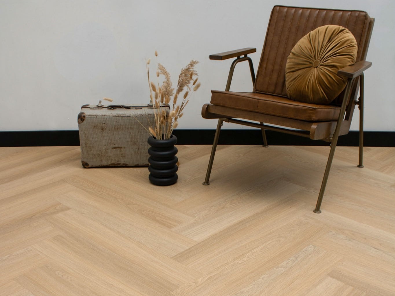 PVC Visgraat Eikenlook Mississippi Lijm