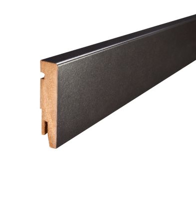 Rechte Plint | 7,5 cm | Zwart