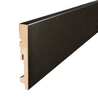 Rechte Plint | 12 cm | Zwart