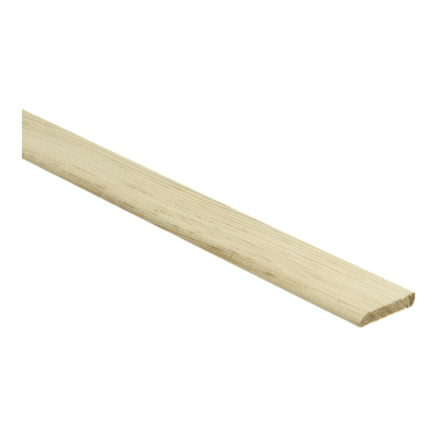Grenen Afwerklijst Platte Plint | 6 x 28 mm |  Onbehandeld